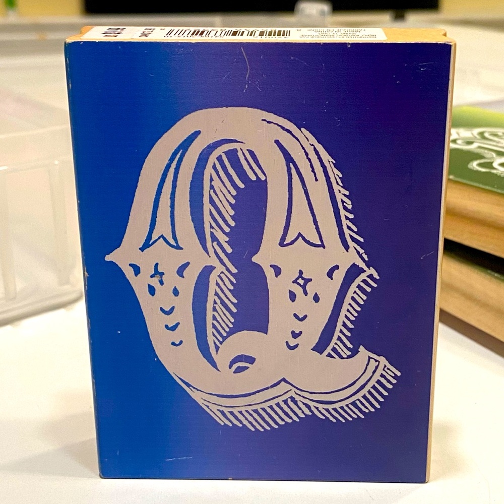 Monogram Letter “Q” Wooden Stamp